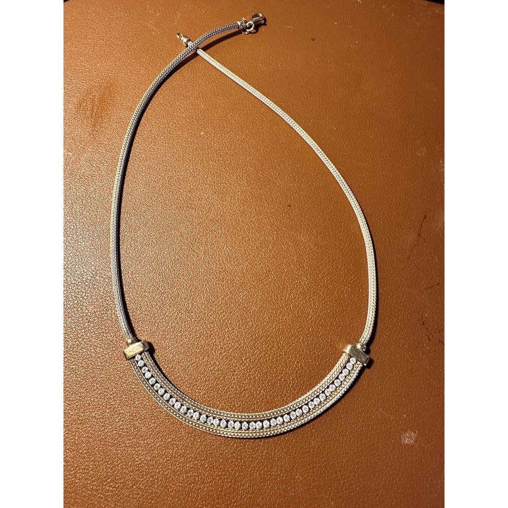 Vintage JCM 925 Italy CZ Necklace 18"‎